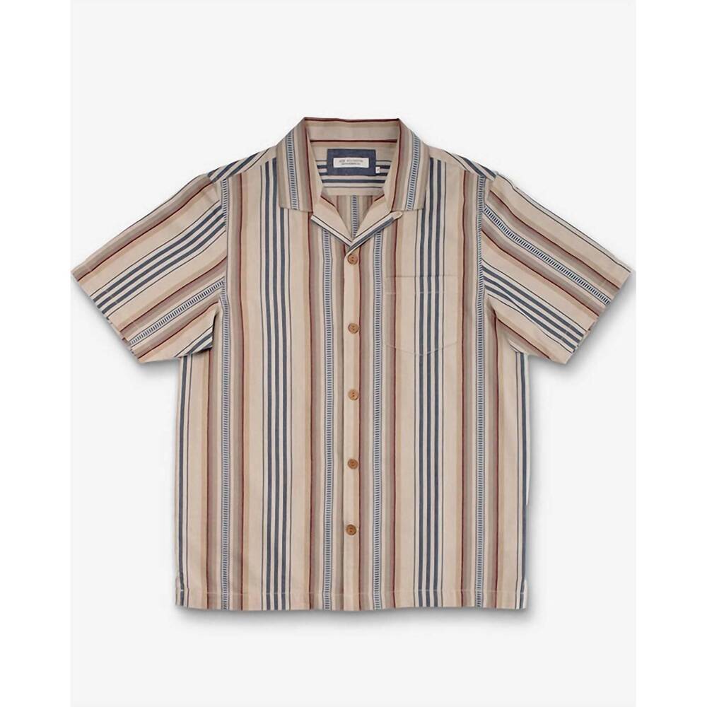 NEW ACE RIVINGTON men's mid weight camp shirt in triple bar